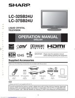 Sharp LC37SB24U TV Operating Manual